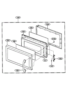 Door Parts parts for Kenmore Microwave 721.80412500 (72180412500, 721 80412500) from AppliancePartsPros.com