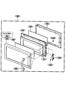 Door Parts parts for Kenmore Microwave 721.80413500 (72180413500, 721 80413500) from AppliancePartsPros.com