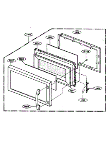 Door Parts parts for Kenmore Microwave 721.80492000 (72180492000, 721 80492000) from AppliancePartsPros.com