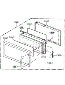 Door Parts parts for Kenmore Microwave 721.80492400 (72180492400, 721 80492400) from AppliancePartsPros.com