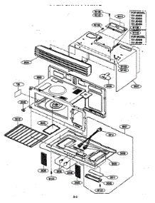 Oven Cavity Parts parts for Kenmore Microwave 721.80499000 (72180499000, 721 80499000) from AppliancePartsPros.com