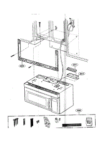 Installation Parts parts for Kenmore Microwave 721.80513600 (72180513600, 721 80513600) from AppliancePartsPros.com