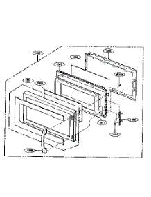 Door Parts parts for Kenmore Microwave 721.80523500 (72180523500, 721 80523500) from AppliancePartsPros.com