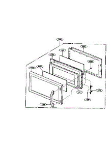 Door Parts parts for Kenmore Microwave 721.80524500 (72180524500, 721 80524500) from AppliancePartsPros.com