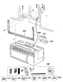 Installation Parts parts for Kenmore Microwave 721.80524500 (72180524500, 721 80524500) from AppliancePartsPros.com