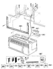 Installation Parts parts for Kenmore Microwave 721.80529500 (72180529500, 721 80529500) from AppliancePartsPros.com