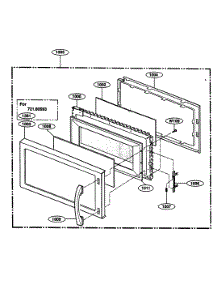 Door Parts parts for Kenmore Microwave 721.80592000 (72180592000, 721 80592000) from AppliancePartsPros.com