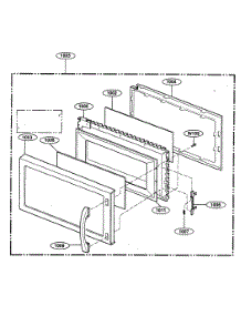 Door Parts parts for Kenmore Microwave 721.80592402 (72180592402, 721 80592402) from AppliancePartsPros.com
