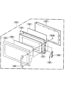 Door parts for Kenmore Microwave 721.80593400 (72180593400, 721 80593400) from AppliancePartsPros.com