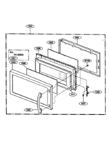 Door Parts parts for Kenmore Microwave 721.80594000 (72180594000, 721 80594000) from AppliancePartsPros.com