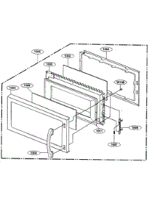 Door parts for Kenmore Microwave 721.80594400 (72180594400, 721 80594400) from AppliancePartsPros.com