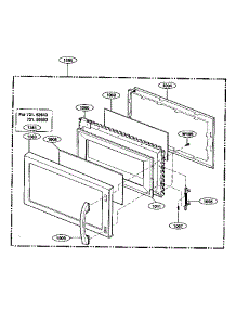 Door Parts parts for Kenmore Microwave 721.80594402 (72180594402, 721 80594402) from AppliancePartsPros.com