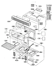 Oven Cavity Parts parts for Kenmore Microwave 721.80594402 (72180594402, 721 80594402) from AppliancePartsPros.com