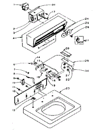 Top And Console Assembly parts for Kenmore Washer 110.6003000 (1106003000, 110 6003000) from AppliancePartsPros.com
