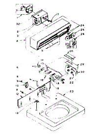Top And Console Assembly parts for Kenmore Washer 110.6003001 (1106003001, 110 6003001) from AppliancePartsPros.com