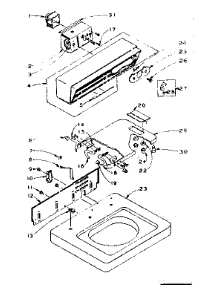 Top And Console Assembly parts for Kenmore Washer 110.6004100 (1106004100, 110 6004100) from AppliancePartsPros.com