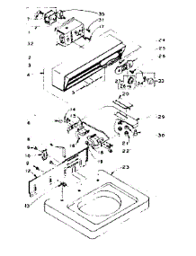 Top And Console Assembly parts for Kenmore Washer 110.6004201 (1106004201, 110 6004201) from AppliancePartsPros.com
