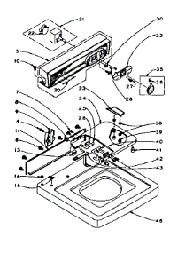Top And Console Assembly parts for Kenmore Washer 110.6004400 (1106004400, 110 6004400) from AppliancePartsPros.com