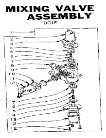 Mixing Valve Asem. parts for Kenmore Washer 110.6004711 (1106004711, 110 6004711) from AppliancePartsPros.com