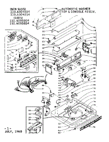 Top And Console Assembly parts for Kenmore Washer 110.6004804 (1106004804, 110 6004804) from AppliancePartsPros.com