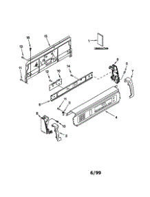 Console Panel parts for Kenmore Dryer 110.60052990 (11060052990, 110 60052990) from AppliancePartsPros.com