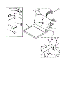 Dryer Top parts for Kenmore Dryer 110.60052991 (11060052991, 110 60052991) from AppliancePartsPros.com