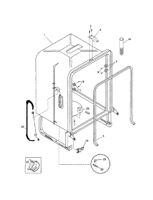 Tub parts for Kenmore Dishwasher 587.16162400 (58716162400, 587 16162400) from AppliancePartsPros.com