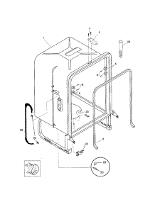 Tub parts for Kenmore Dishwasher 587.16163400 (58716163400, 587 16163400) from AppliancePartsPros.com