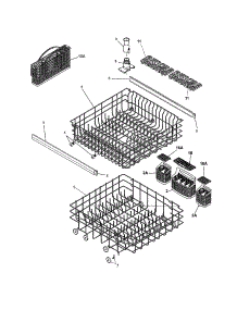 Racks parts for Kenmore Dishwasher 587.16169400 (58716169400, 587 16169400) from AppliancePartsPros.com