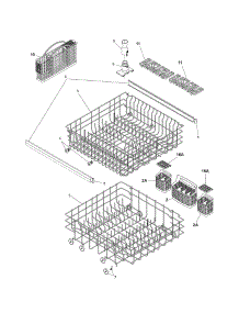 Racks parts for Kenmore Dishwasher 587.16199401 (58716199401, 587 16199401) from AppliancePartsPros.com