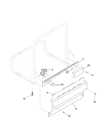 Frame parts for Kenmore Dishwasher 587.16249700 (58716249700, 587 16249700) from AppliancePartsPros.com