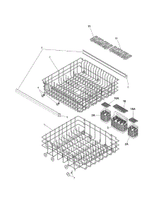 Racks parts for Kenmore Dishwasher 587.16254400 (58716254400, 587 16254400) from AppliancePartsPros.com