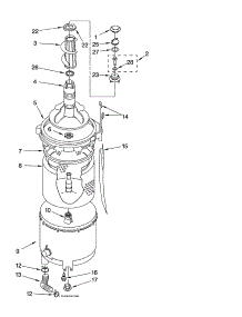 Tub And Basket Parts parts for Kenmore Washer Dryer Combo 110.1820296 (1101820296, 110 1820296) from AppliancePartsPros.com