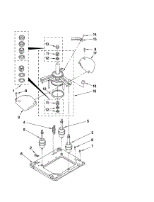 Machine Base Parts parts for Kenmore Washer Dryer Combo 110.1820299 (1101820299, 110 1820299) from AppliancePartsPros.com