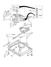 Machine Base Parts parts for Kenmore Washer 110.18212700 (11018212700, 110 18212700) from AppliancePartsPros.com