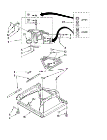 Machine Base Parts parts for Kenmore Washer 110.18212701 (11018212701, 110 18212701) from AppliancePartsPros.com