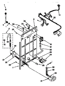 Rear Panel parts for Kenmore Washer 110.18532790 (11018532790, 110 18532790) from AppliancePartsPros.com