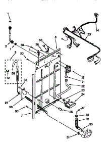Rear Panel parts for Kenmore Washer 110.18542890 (11018542890, 110 18542890) from AppliancePartsPros.com