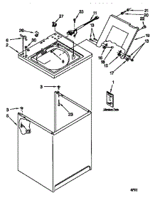 Top And Cabinet parts for Kenmore Washer 110.18542890 (11018542890, 110 18542890) from AppliancePartsPros.com