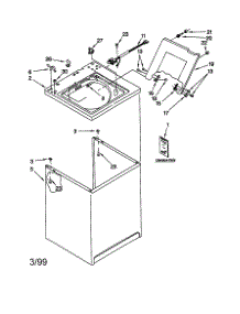 Top And Cabinet parts for Kenmore Washer 110.18542891 (11018542891, 110 18542891) from AppliancePartsPros.com
