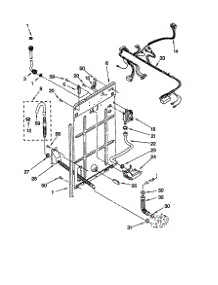 Rear Panel parts for Kenmore Washer 110.18542891 (11018542891, 110 18542891) from AppliancePartsPros.com