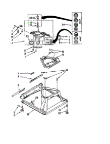Machine Base parts for Kenmore Washer 110.18542891 (11018542891, 110 18542891) from AppliancePartsPros.com