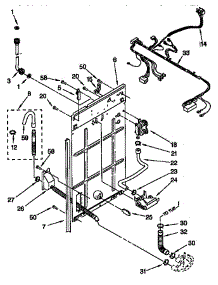 Rear Panel parts for Kenmore Washer 110.18609890 (11018609890, 110 18609890) from AppliancePartsPros.com