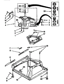 Machine Base parts for Kenmore Washer 110.18609890 (11018609890, 110 18609890) from AppliancePartsPros.com