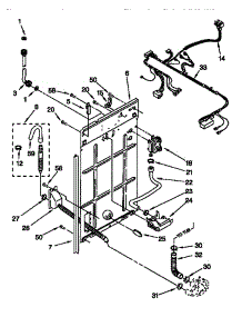Rear Panel parts for Kenmore Washer 110.18702790 (11018702790, 110 18702790) from AppliancePartsPros.com