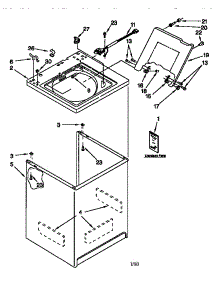 Top And Cabinet parts for Kenmore Washer 110.18702790 (11018702790, 110 18702790) from AppliancePartsPros.com