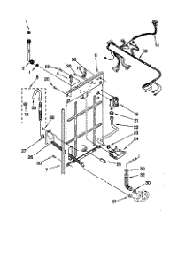 Rear Panel parts for Kenmore Washer 110.18702791 (11018702791, 110 18702791) from AppliancePartsPros.com