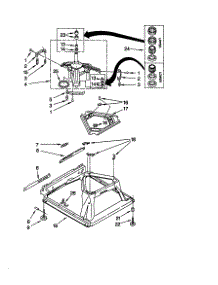 Machine Base parts for Kenmore Washer 110.18702791 (11018702791, 110 18702791) from AppliancePartsPros.com
