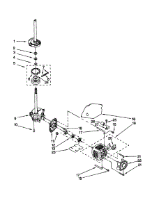 Brake / Clutch / Gearcase / Motor / Pump parts for Kenmore Washer 110.19101990 (11019101990, 110 19101990) from AppliancePartsPros.com