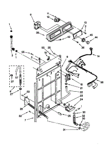 Control And Rear Panel parts for Kenmore Washer 110.19101990 (11019101990, 110 19101990) from AppliancePartsPros.com